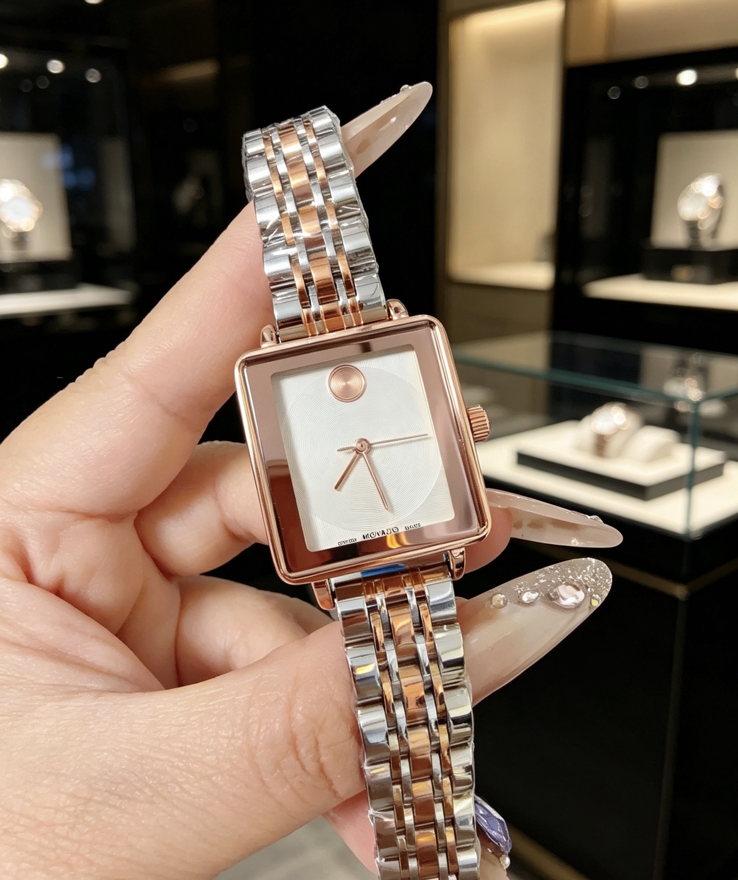 Luxury Womens MOVADOity Square Watch Designer Watches Quartz Movement Steel Bracelet Sapphire Glass Waterproof women Wristwatches #1224