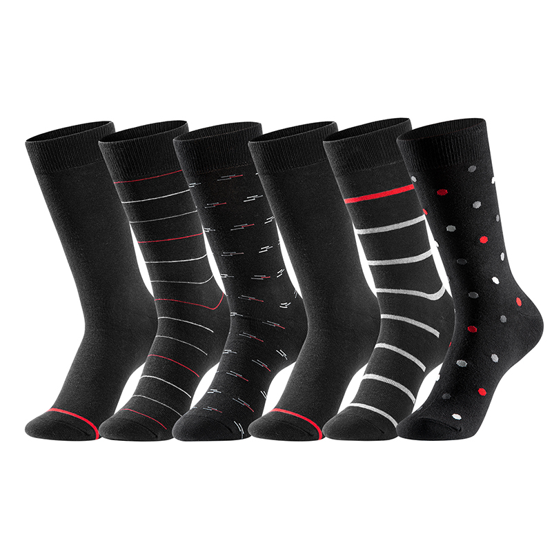 6 Pairs High Quality Business Men Socks Cotton Casual Soft Compression Fashion Design Brand Male's Black Plus Size Dress Sock J260918