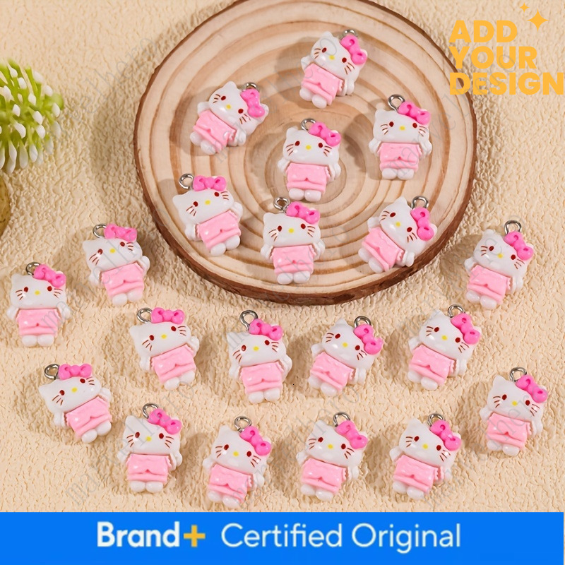20Pcs Sanrio Mini Hello Kitty Craft Accessories Set For Necklaces, Earrings, Bracelets, Hair Clips, Bag Charms, And More