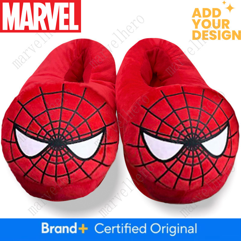 Wholesale Cotton Slippers Superman Spider Man Cartoon Parent Child Couple Closed Back Warm Men And Women Home Full Coverage Plush Shoes