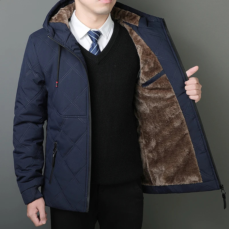 Hooded Mid Length Fleece Lined Cotton Coat Arrival High Quality Warm Fashion Versatile Winter Outerwear For Elderly And 260918