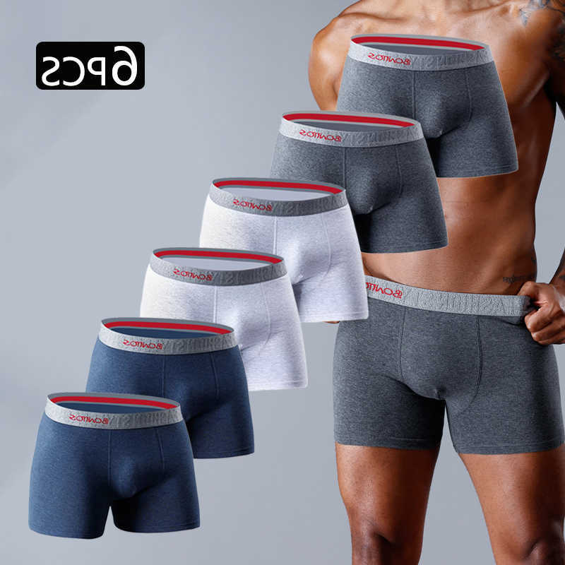 Color Underpants Solid 6 Pieces Men's Panties BONITOS Letter Waistband Boxer Briefs Cotton Underwear Mens Boxers Classic Men Underpants D260918