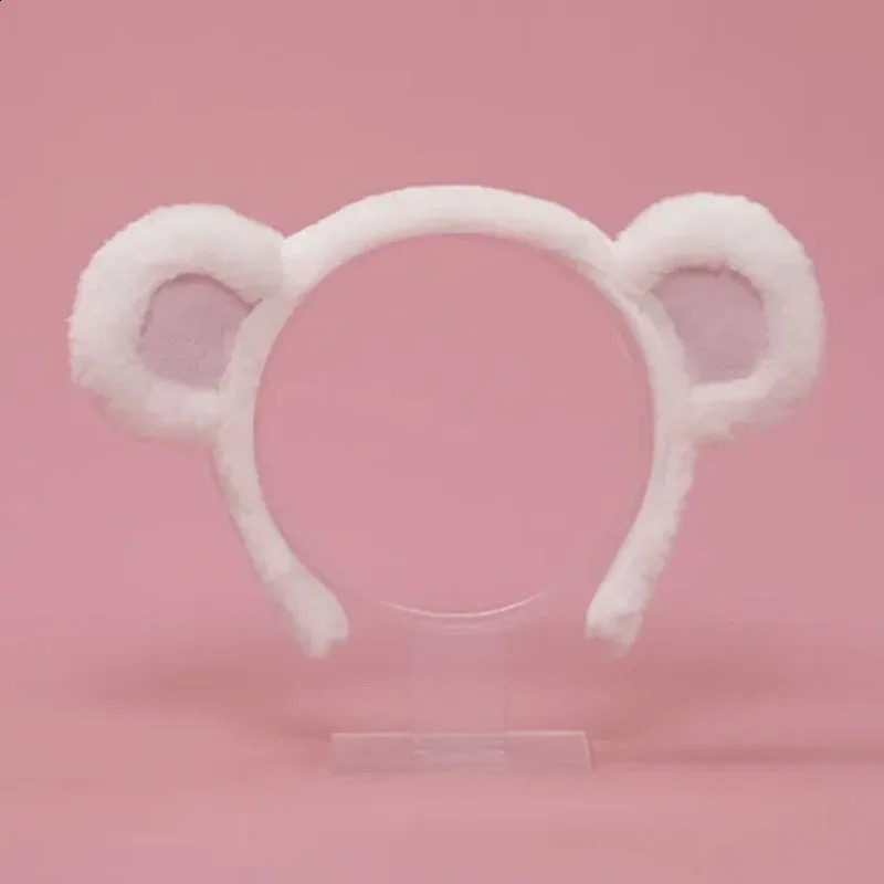 Women Girls Cute White Lolita Animal Bear Ears Headband 260917