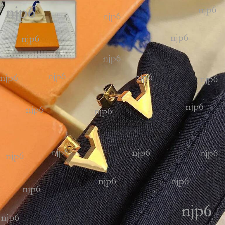 Mini2026 Luxury Design for Women and Couples Gifts Designer Jewelry With Box New Birthday Love Classic Gold Plated Stud Earrings
