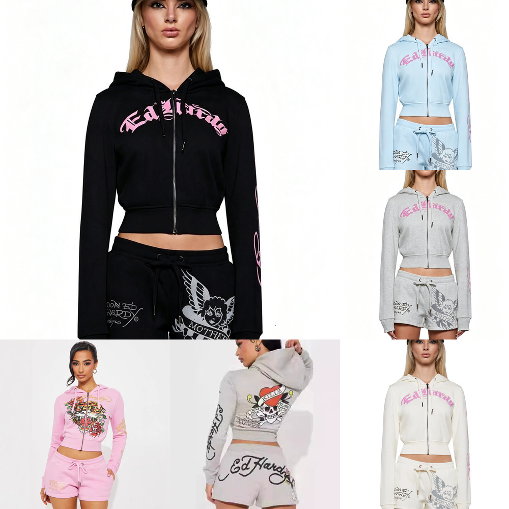 Designer Survêtements Femmes Deux Pièces Ensemble Mode Imprimé Manches Longues Fermeture À Glissière À Capuche Sweat-shirt Costume Avec Cordon De