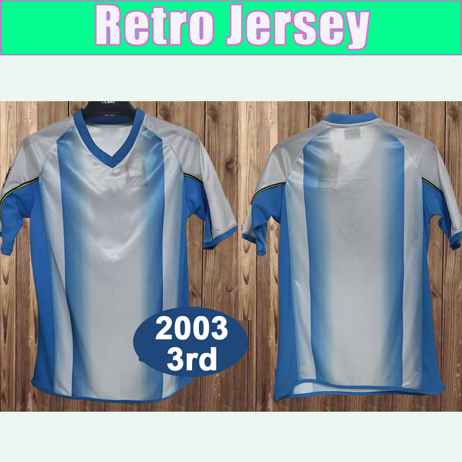 2003 Paysandu SC Mens Retro Soccer Jersey GINO 3rd Blue White 03 Football Shirts Short Sleeve Vintage Adult Uniforms