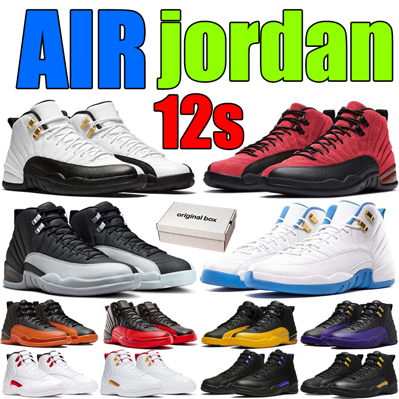 Designer Basketball Shoes unc 12s Sneaker high women gold Infrared yellow White Cement Where bred University shadow Blue Rovalty Gum Smoky Trainers