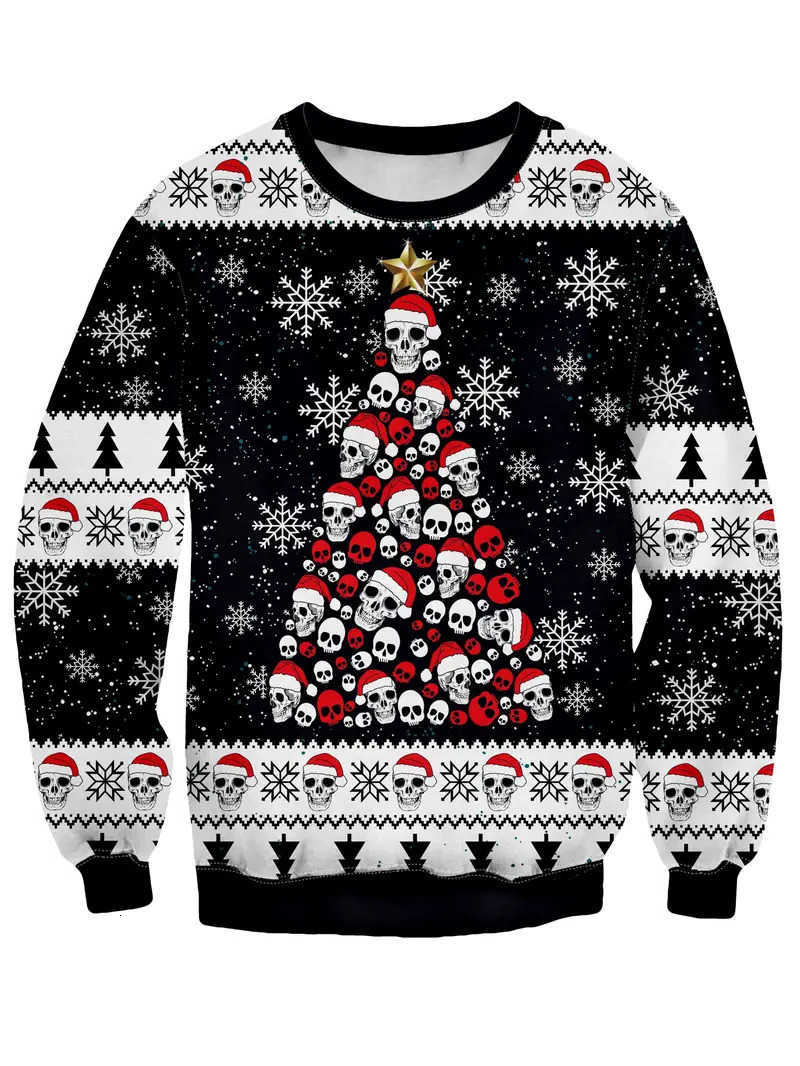 Santa Christmas hoodie Claus Funny Print Fashion Sports Sweaters Men's Casual Round Neck Pullover Hoodie Ugly Cugly Christmas Sweater Women Top
