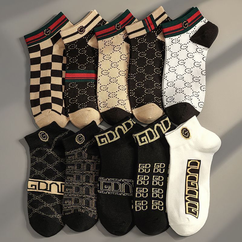 10 pairs of summer ins tide versatile high-value korean version cool trend low-top men's boat socks EU36-44 J260918