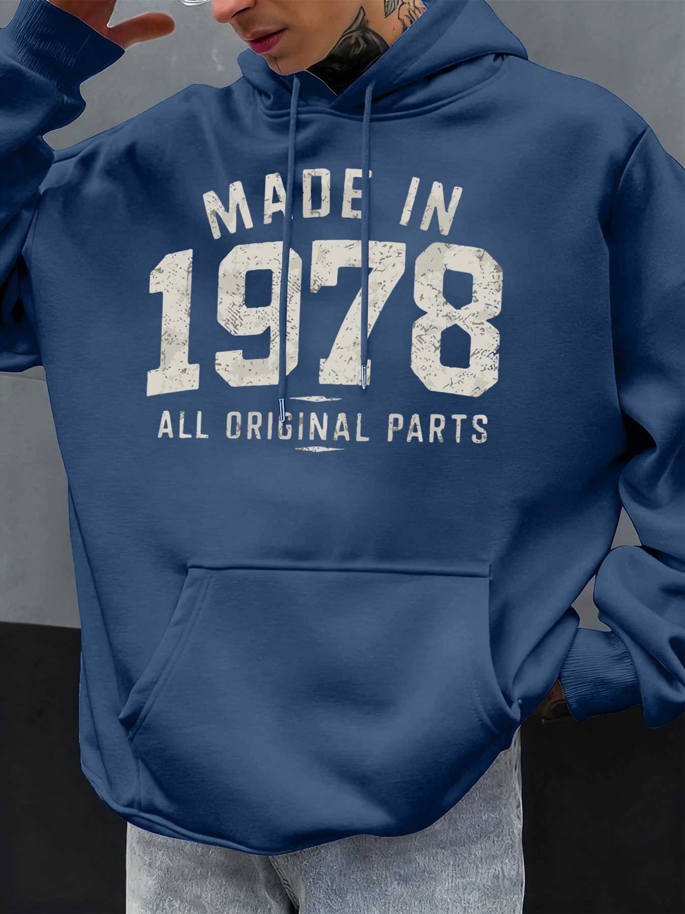 Made In 1978 All Original Parts Printed Male Casual Fashion Hoodies Oversized Clothing Autumn Fce Mens Hoodie Pocket Hoody S260918XK9N