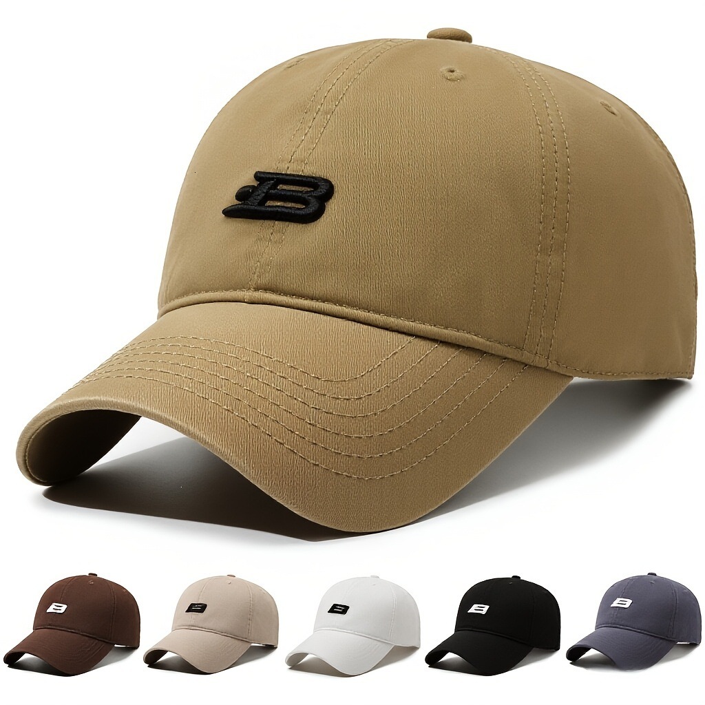 Versatile Letter Embroidery Baseball Cap, Outdoor Sun Hat, Korean Style, Makes The Face Look Smaller Luxury Cap Brand Designer Hat