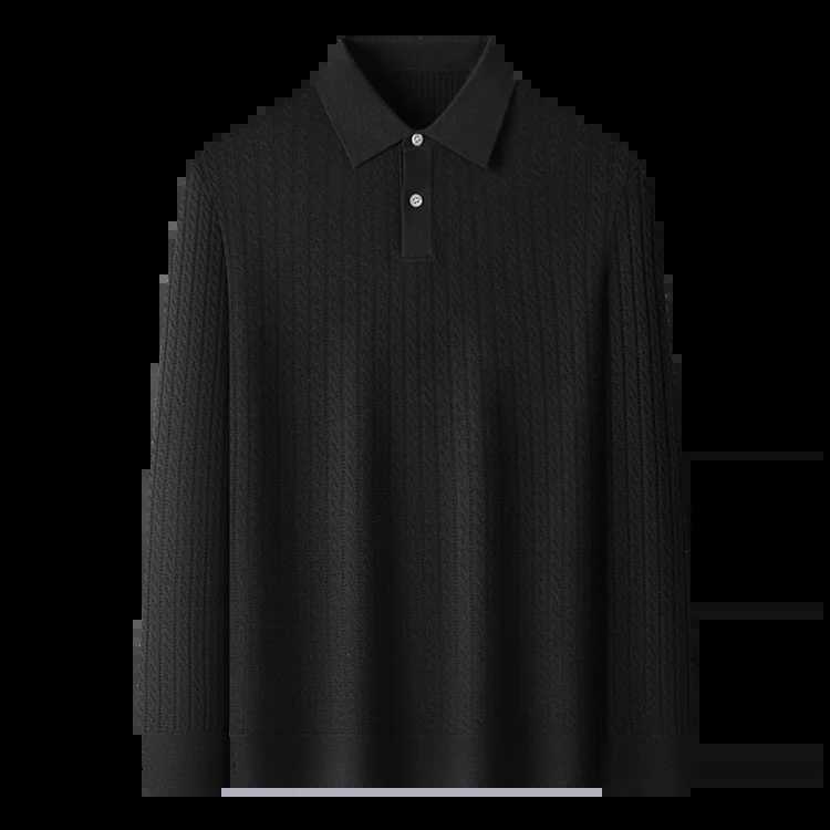 Cashmere Basic Knitwear Men 2026 Autumn Mulberry Silk Sweater Long Sleeve Jumper Pullover Turn-down Collar Knit tops S260918RN9N