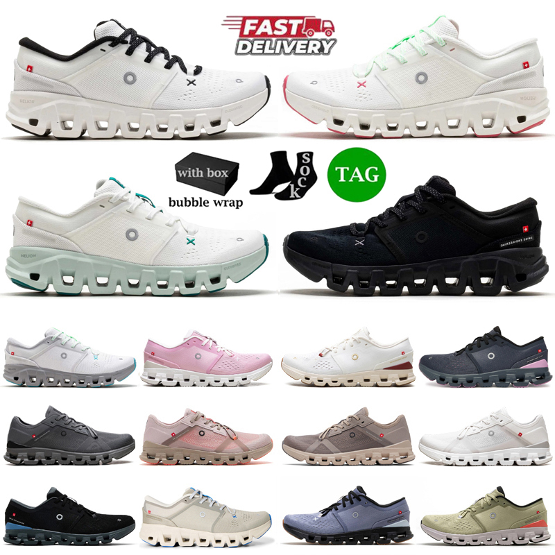 With box Designer shoes OC CloudX5 X 4 Running Shoes Mens Womens Sneakers Brown Black White Pink Ivory lce Frost Alloy Daily outfit Lightweight Spor