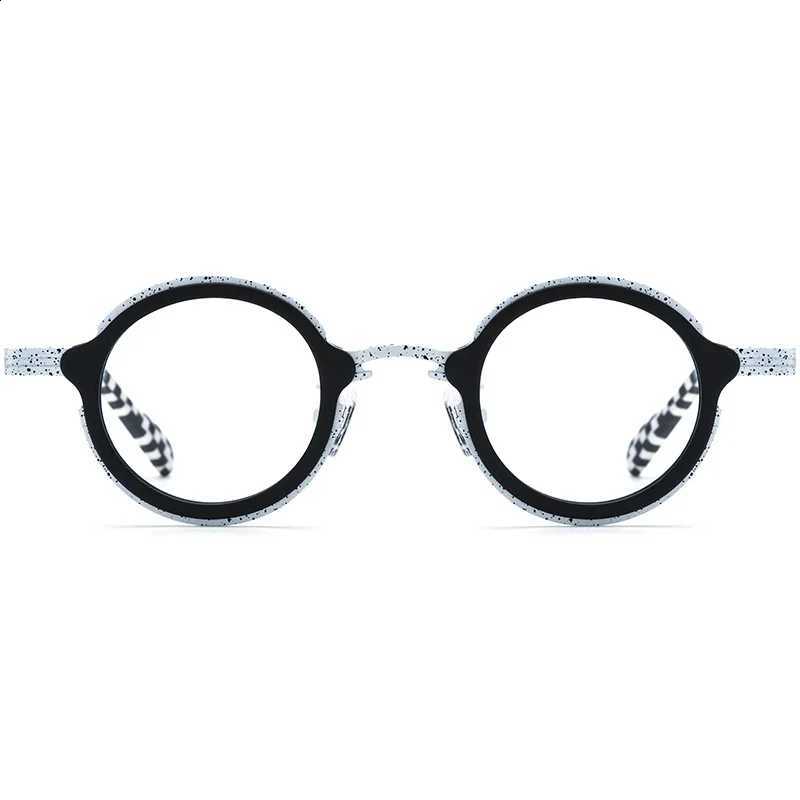 Luxury Wind Red Pure Titanium Glasse Frame Men Fashion Brand Design Glasses Frame Woman Retro Round Ultralight Frame Z571 N260814