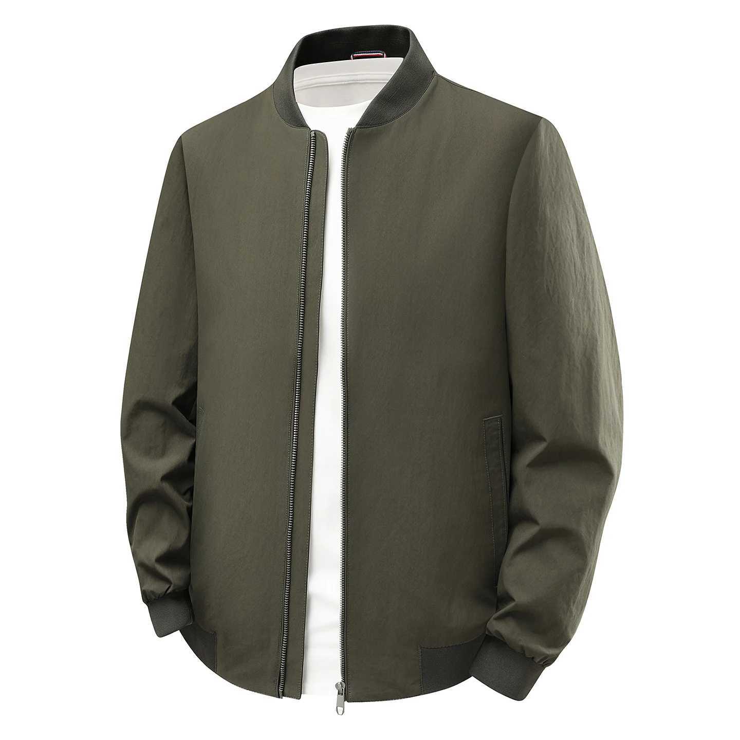 Men's Fashionable Autumnal Business Style Baseball Collar Jacket Breathable Casual Coat for Daily Commute Trendy And Cool S2609186SZX