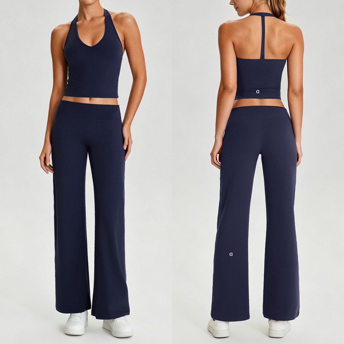 A2769 Gilet de yoga doux pour la peau avec poitrine Gilets de Pilates Hauts confortables en tissu doux Pantalon de yoga à jambe droite à détectio