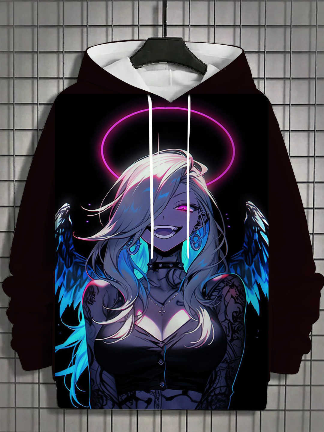 nymphet Men's Hoodie 3d Print Tops Cartoon Girl Graphics Long Sleeve Hoodie Autumn Fashion Men's Top Oversized Streetwear Tees C260915 C26