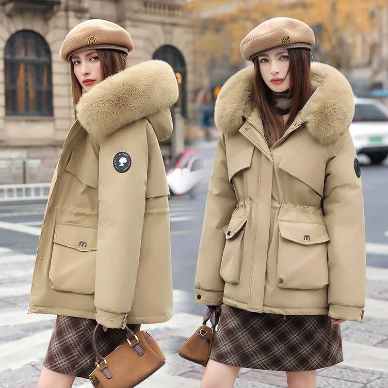European American Women Overcome Mountaineering Equipment Down Cotton Padded Jacket Long Loose Thick Warm Coats Winter New Style H260917