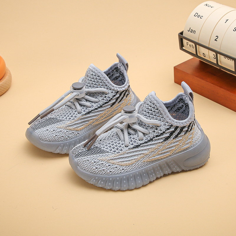Boy Girl Lightweight Coconut Shoes Kids Spring and Autumn Sneakers Soft Breathable Running Knitting Infant Teenage Mesh Sports 26L0918