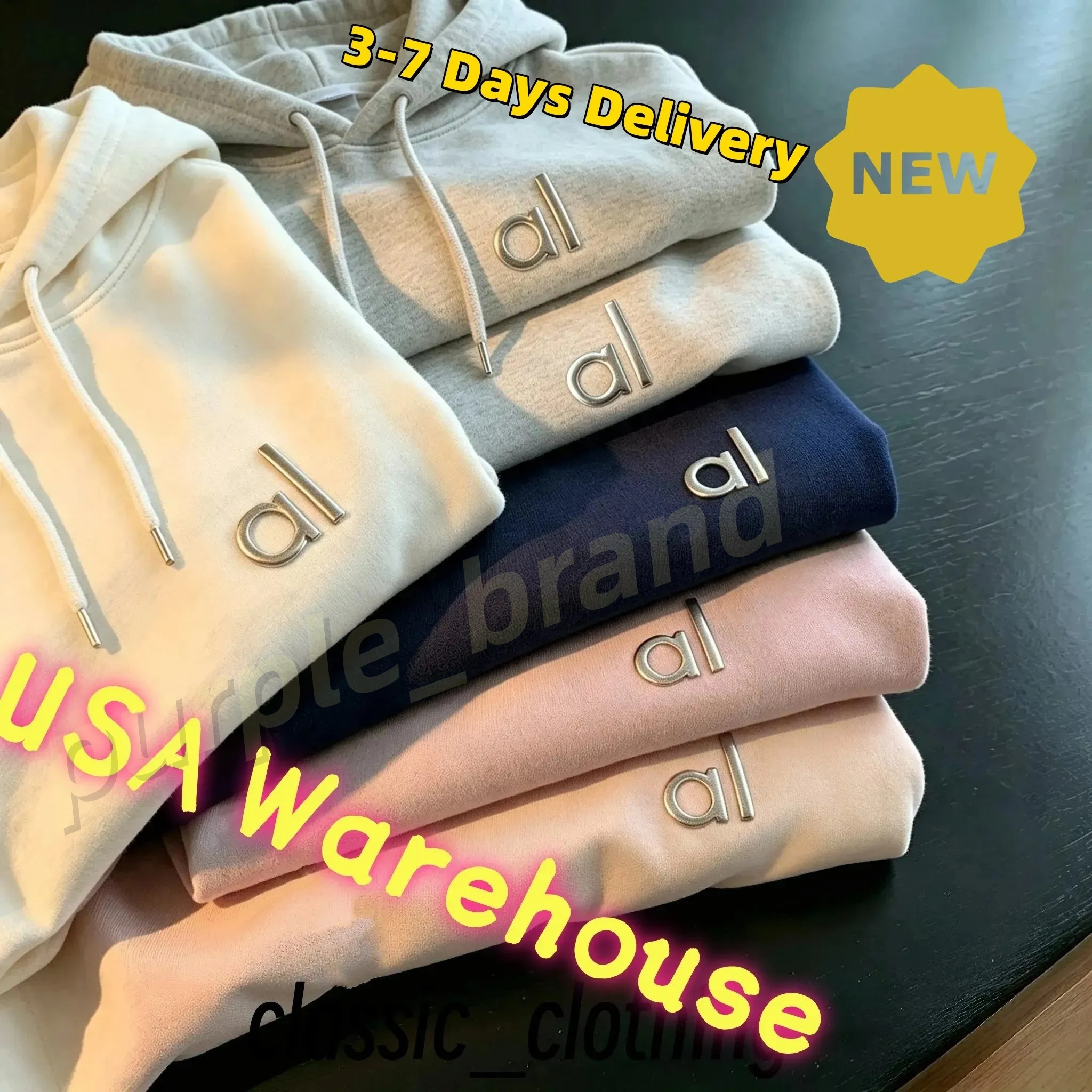 Women s Soft Fleece Hooded Sweatshirt, Solid Basic Drawstring Pullover with 3D Embossed Letter Versatile Hoodie for Yoga Workout and Daily Casual We