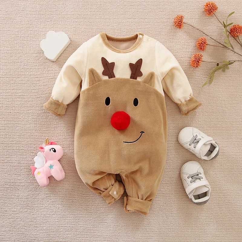 newborn winter Autumn Christmas and long sle cute onesie pure cotton for cfort and breathabiliW260917
