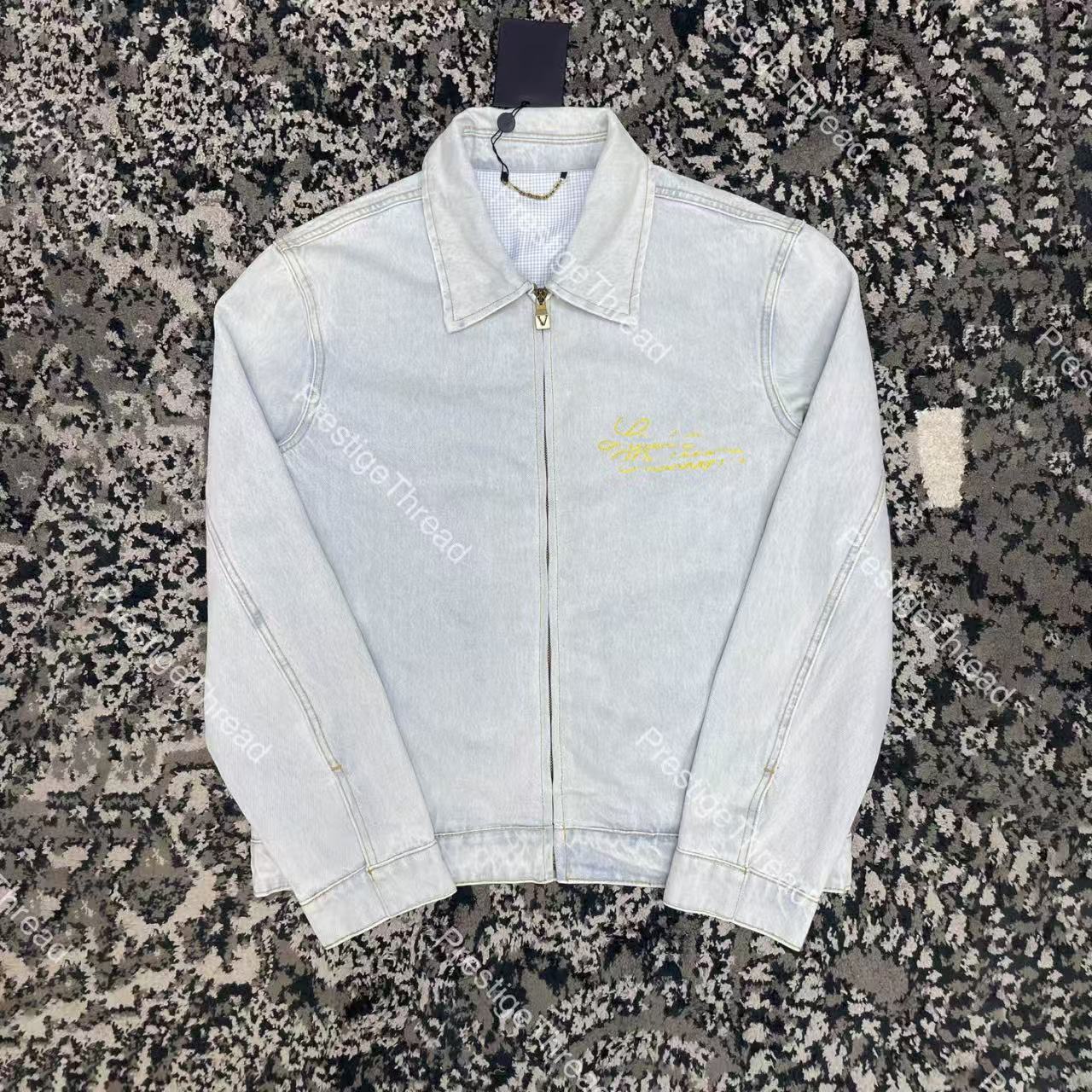 26 New Workwear-Style Jacket Designer Version with Letter and Daisy Jacquard Embroidery Men's Jackets