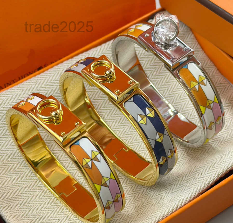 High-version bracelet - versatile snap-on button enamel bracelet - designer luxury trendy handcrafted bracelet - titanium and steel jewelry accessor