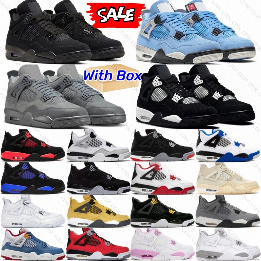With Box Basketball Shoes Black Cat White Cement Thunder Cool Grey Military UNC Oreo Sail Women Men Pure Money Fire Red Military Canvas Infrared Pin