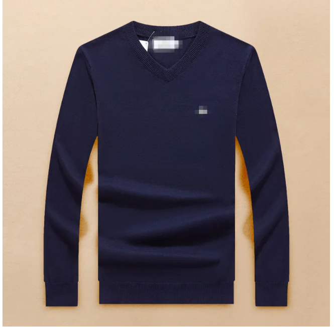 2027 Mens Pullovers Sweaters Basic Style V neck Sweater Cotton Knitted Jumpers Solid Male Knitwear Navy Red Black Plus Size