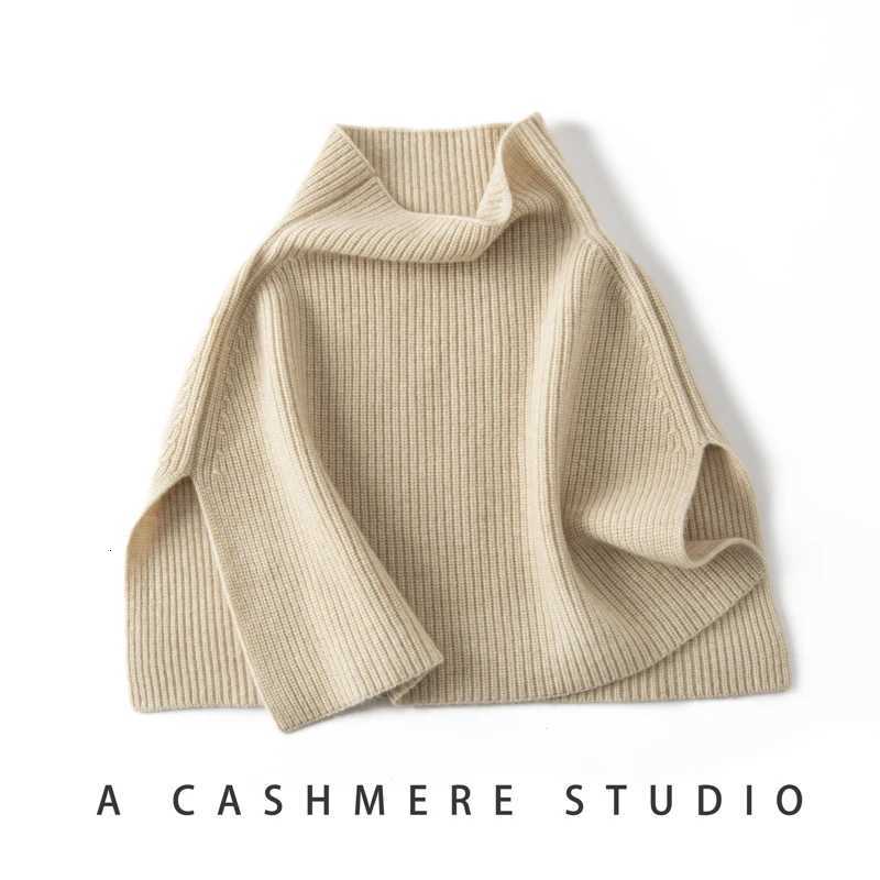 MERRILAMB Pullover Scarf Knitted Cashmere Shawl Winter Scarves False Collar Coat Bib Warm Turtleneck Slit Jumper Shawl for Women X260917