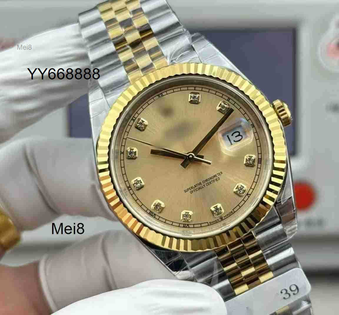 Mens watches high quality BJ Factory Rle Automatic Mechanical watch 41MM 18k gold-plated 904L steel material 3235 blue hairspring movement sapphire