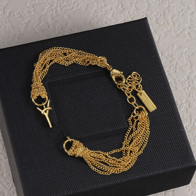 Luxury Jewelry Designer Bracelets Tassel chain bracelet letter bracelet Available in Gold and Silver Double Colors