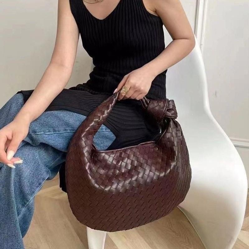 Designer Woven tote handbag Large Capacity shoulder bag women Clutch Makeup wallet luxury evening purse Andiamo Leather Purse Wallet Knitting Crossb