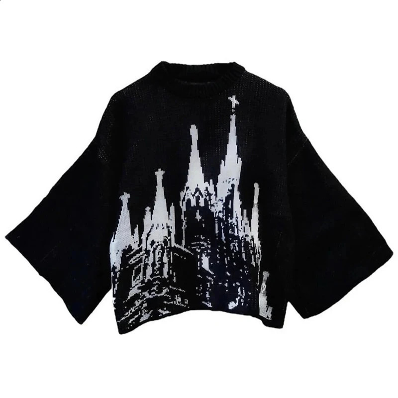 Harajuku Loose Sweater for Men and Women Y2k Clothing Hip-Hop Street Wear Gothic Pullover Fashionable and unisex Style Wint 260917