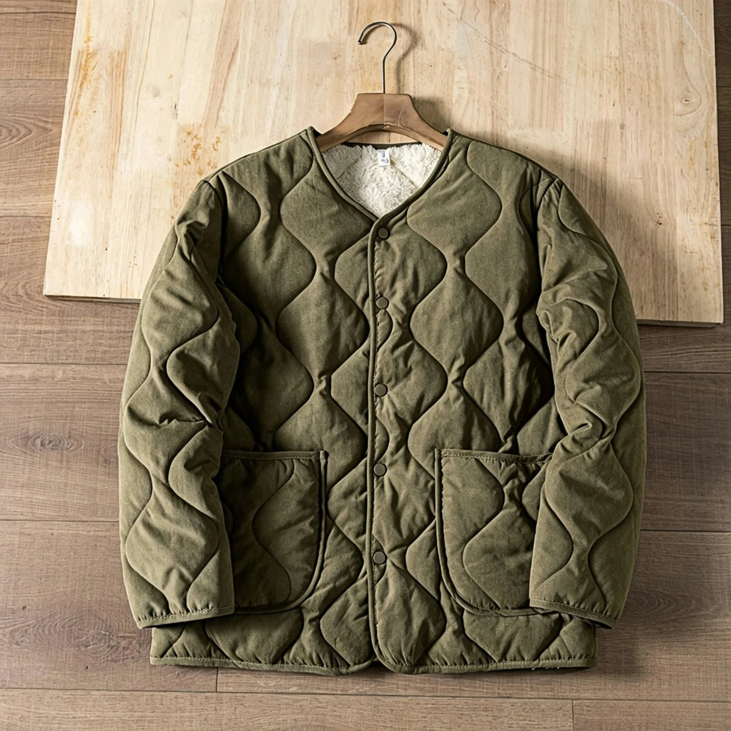 American Retro Short Padded Jacket Men 2026 Thick Warm Workwear Style Loose Casual Winter Coat for Man 260918
