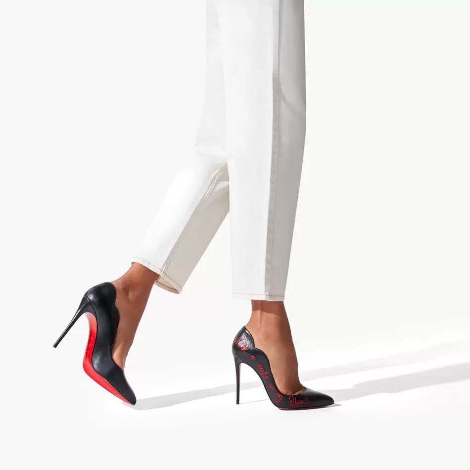 Luxury Sexy Lady Sandals Red Bottom Hot Chick 100 mm Elegant Women Pumps Wedding Party Fashion Ladies Summer Pointed Toes Graffiti Word Sandal High
