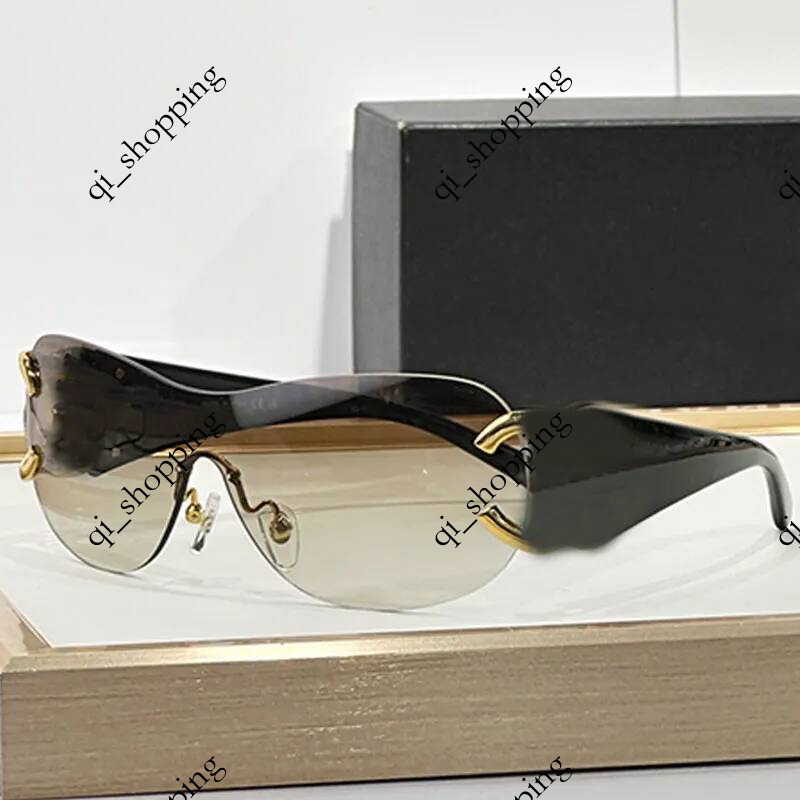 Designer frameless oversized sunglasses for womens casual party glasses gradient lenses featuring metal borders Previous UVA UVB with packaging box