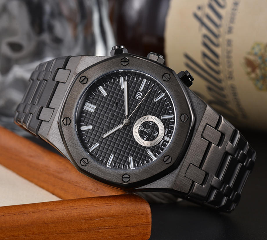 Popular Business Men's Quartz Watch, Simple custom made hip hop style Multi-Function Luminous Waterproof High-End Wristwatch