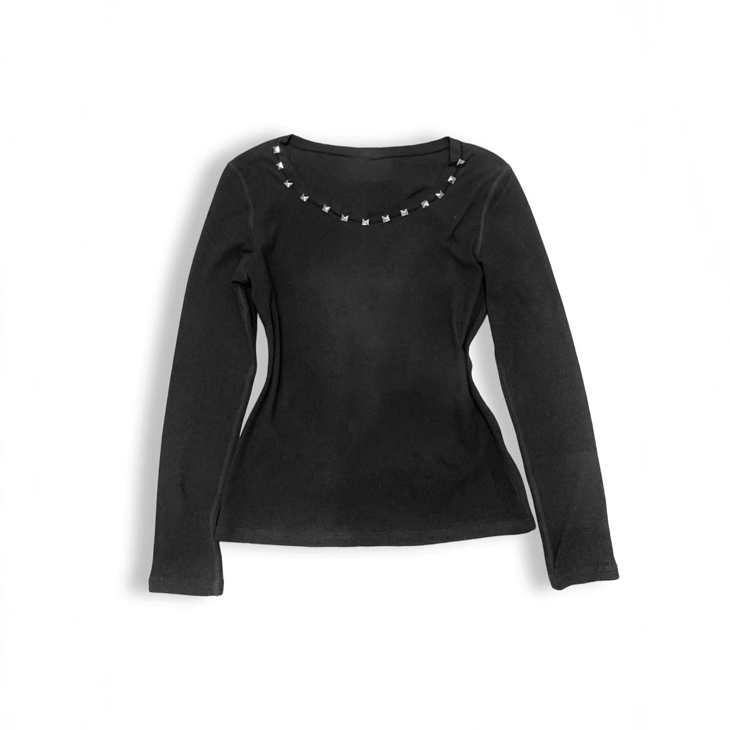 Women's long-sleeved T-shirt, 2025 new collection, suitable spring, autumn, and winter, designed as an outer layer or base layer, a slim-fit to
