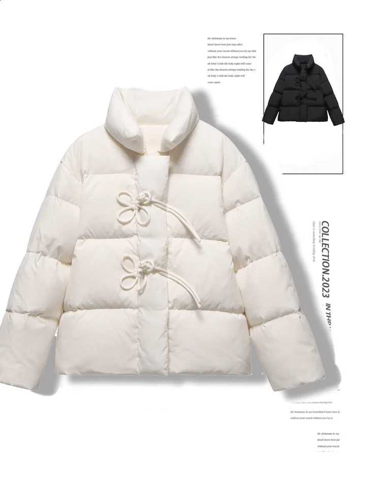 Women's White Parka Jacket Thicken Warm Cotton Jacket Harajuku Vintage Padded Jackets Outerwear Korean 90s 2000s Clothes Winter H260917