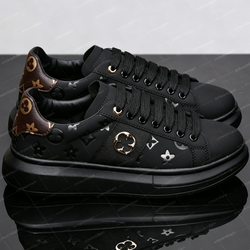 2026 Designer New Casual Shoes Men Women Embossed Platform Sneakers Fashionable Versatile Height Increasing Breathable Trendy Shoes Free Shipping