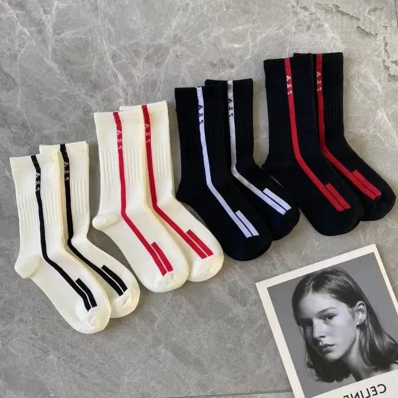 Women Socks Women Socks 2026 High Quality P hosiery Vertical Striped European And American Men's Women's Network Red Wear Ladies cc1