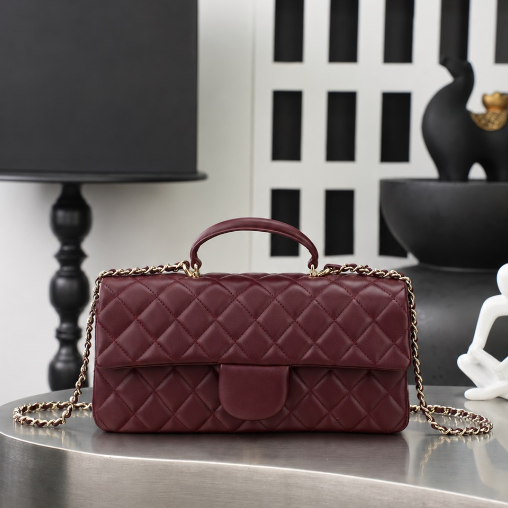 Chain Shoulder Bag East West Quilted Flap Top Handle Purse Chic Office Shopping Dinner Top-Tier Designer New Arrival