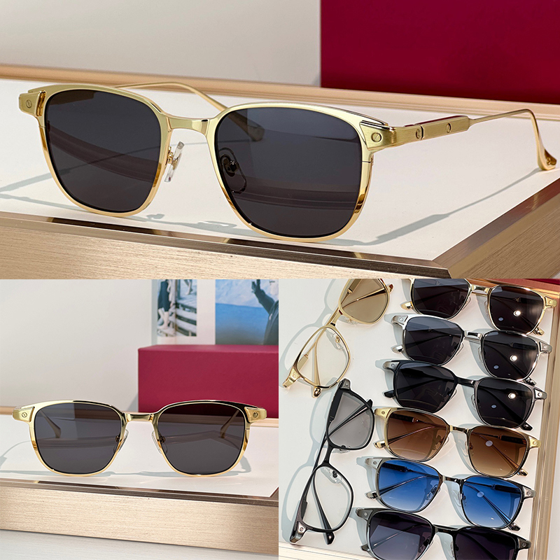 Ladies designers new square CT0700S luxury sunglasses black lenses fashionable metal frame sunglasses men and women outdoor business party UV400 gla