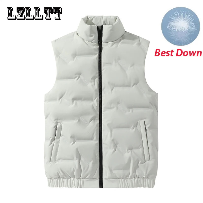 Winter Men 80 Down Vests waterproof Fashion Casual Sleeveless Vest Jackets Autumn Couple Lightweight Work Waistcoat 260918