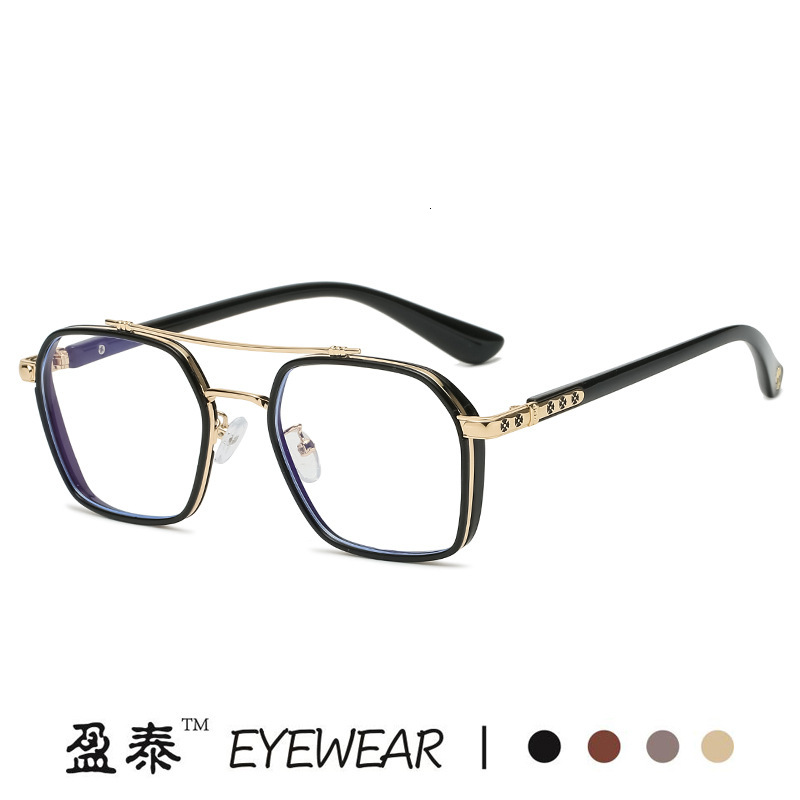 Luxury Fashion Designer Sunglasses K0039 Plain Anti-Blue Light Tr90 Iron Man Retro Flat Lens Glasses Frame In Style The Movie "Suit Of Thieves&
