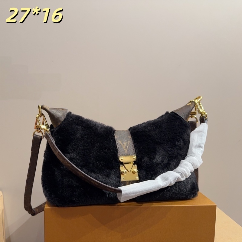 Designer Lady Handbag Pochette Mia Fur Material Fall/Winter Crossbody Bag Shoulder Bag Luxury Crossbody Bag Designer Bag High Quality Leather Premiu