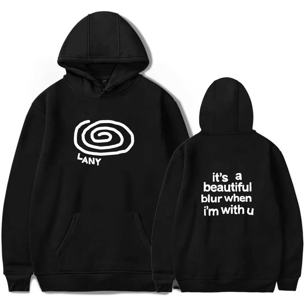 Lany swirl Merch Hoodie Cool Letter Print Pullover for Men and Women S260918H6DQ