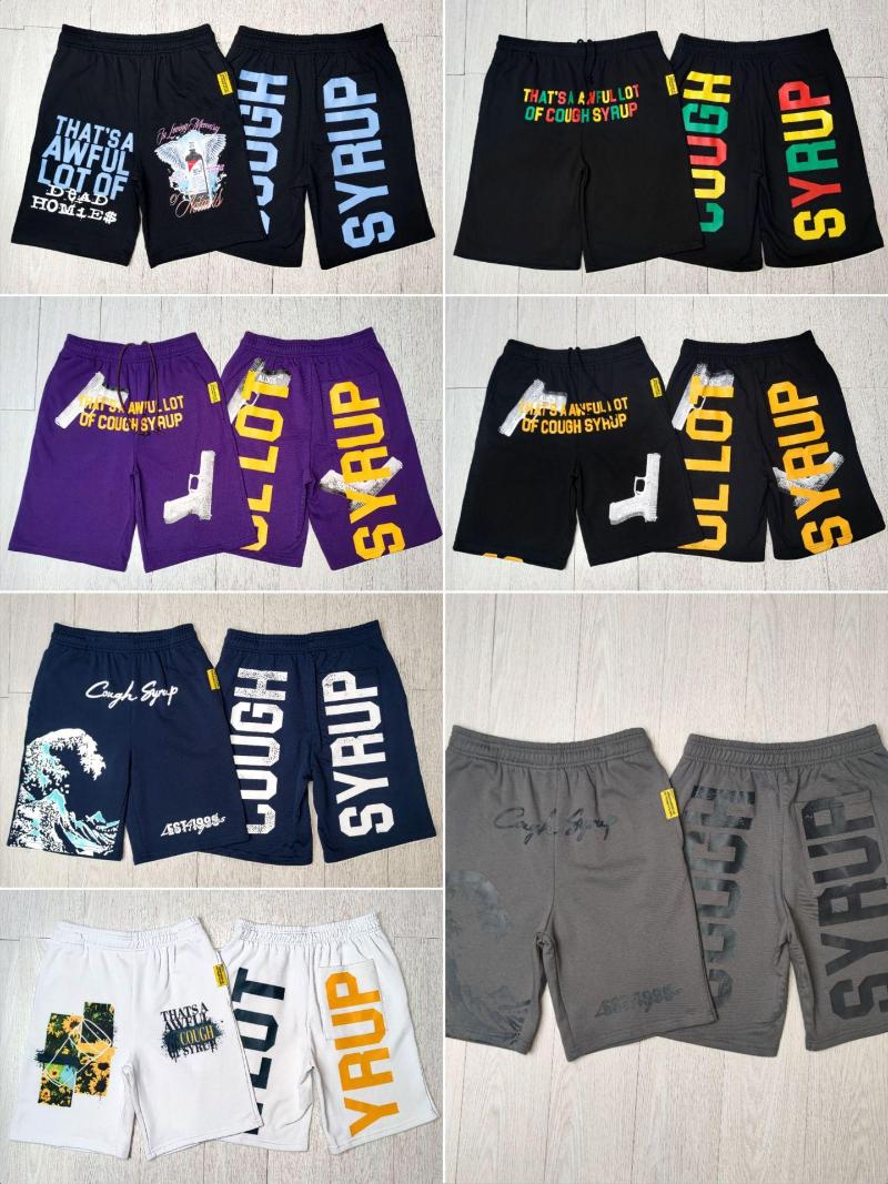 Cross-Border High-Quality Cough Syrup Shorts European And American Trendy Brand Casual Loose Pants Anti-Cough