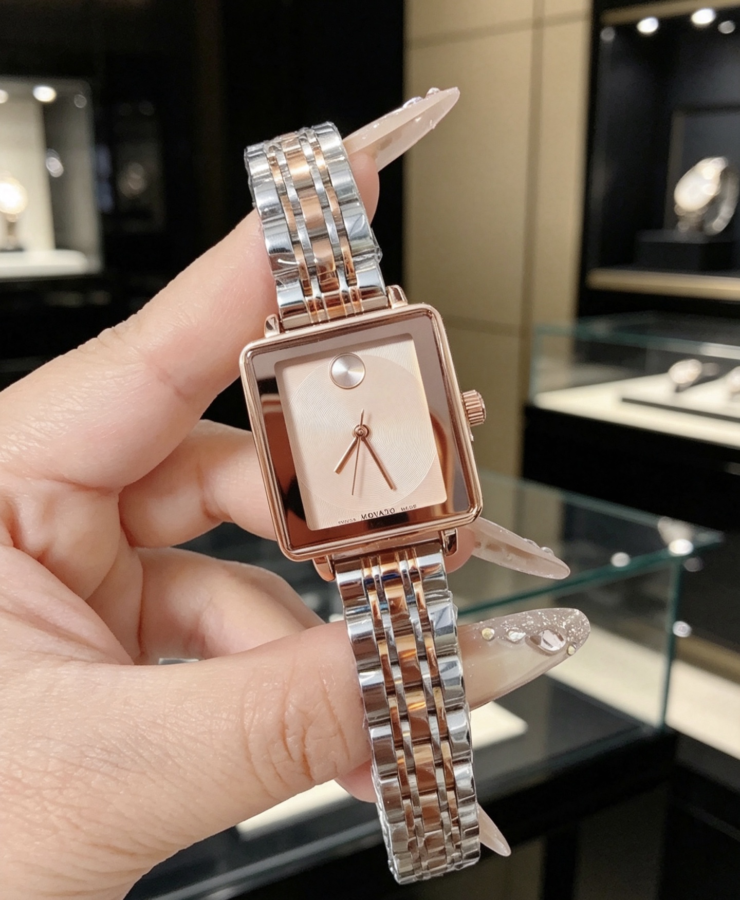 Luxury Womens MOVADOity Square Watch Designer Watches Quartz Movement Steel Bracelet Sapphire Glass Waterproof women Wristwatches #1225
